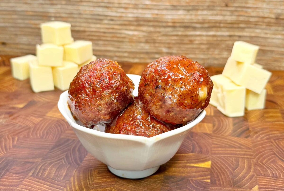 Easy Cheesy BBQ Smoked Meatballs – Easy BBQ Recipe
