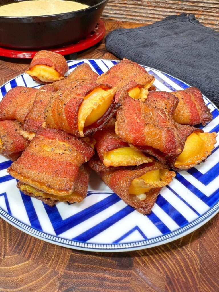 Bacon Wrapped Ravioli