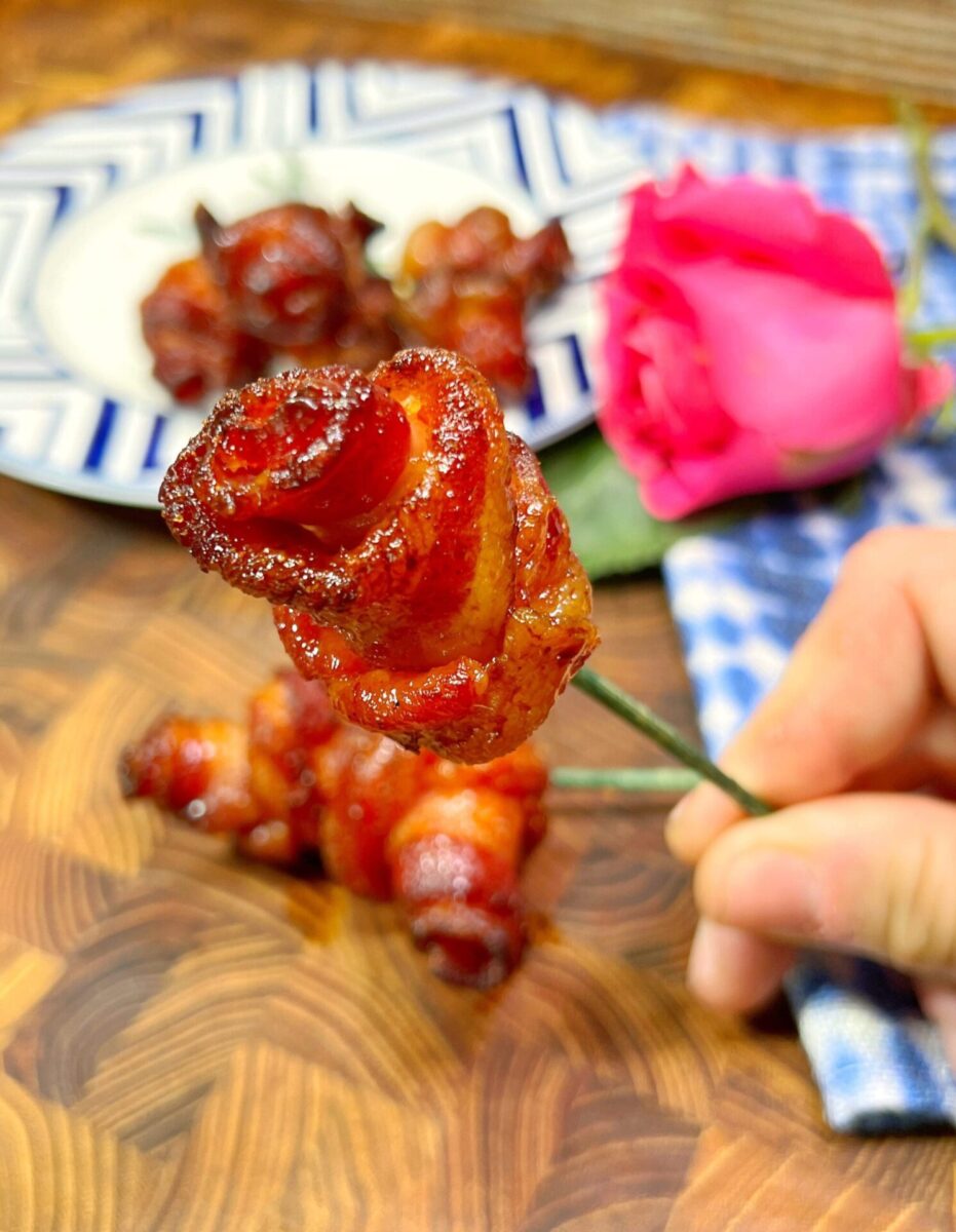 Candied Bacon Roses – Easy Smoked or Baked Recipe