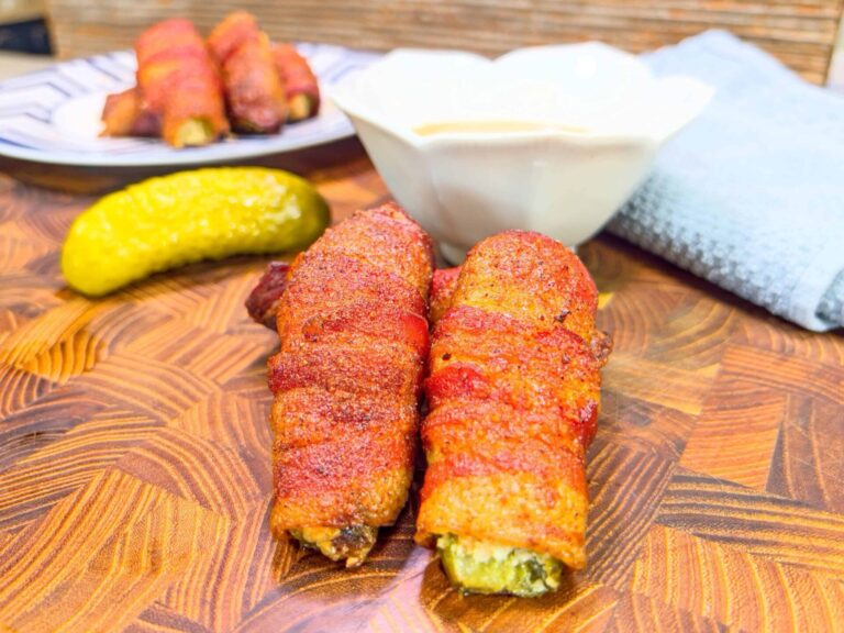 Smoked Chicken Bacon Ranch Pickle Poppers