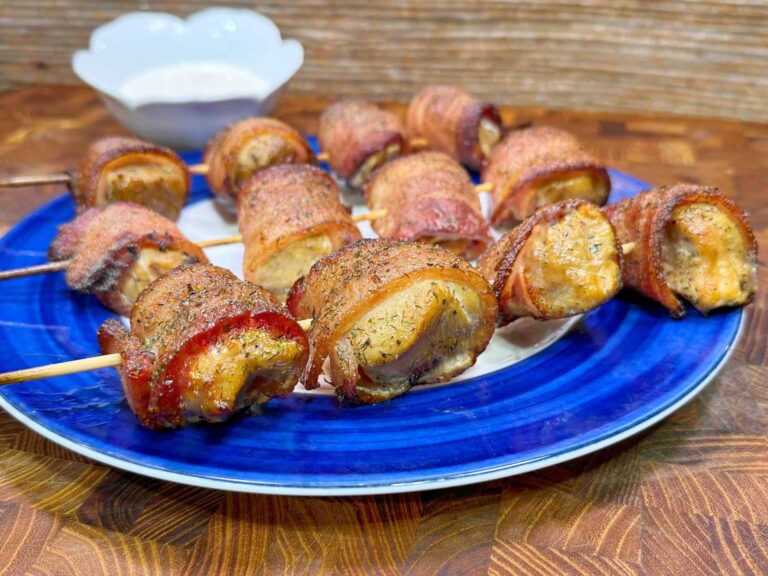 Easy Grilled Chicken Bacon Ranch Skewers Recipe