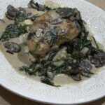 Creamy Spinach Mushroom Chicken Skillet Recipe