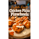 Buffalo Ranch Chicken Pizza Pinwheels