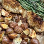 Parmesan Chicken Sheet Pan Dinner with Potatoes and Green Beans