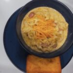 Cheddar Broccoli Ham Noodle Soup